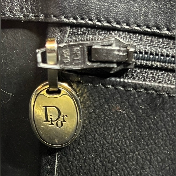Dior Vintage Crossbody Bag Handbag Purse Black Leather - Made in France - Picture 9 of 13
